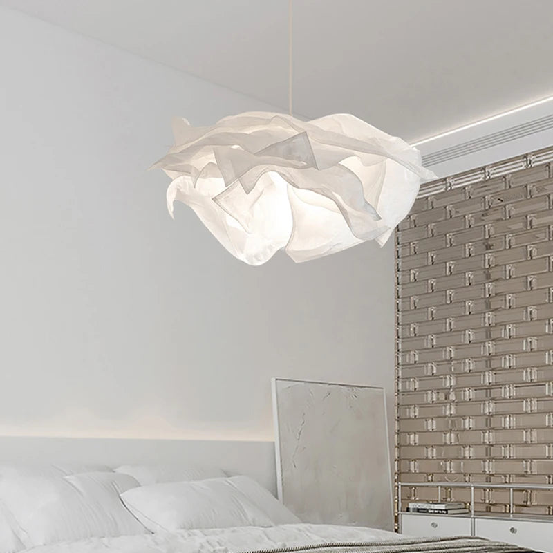 Minimalistischer LED-Papier-Kronleuchter für den Innenbereich DIY - vue 5 sur 12