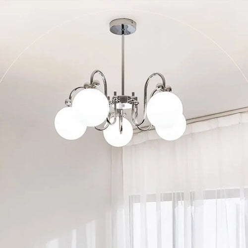 plafonnier led suspendu en forme d'arc romantique décoratif - vue 2 sur 12