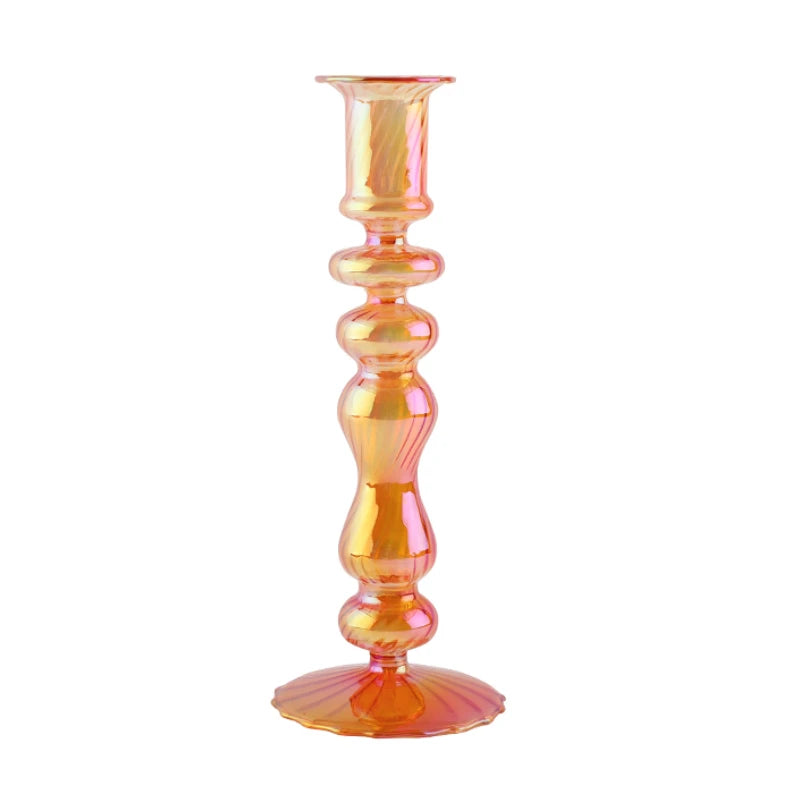 bougeoirs rétro coniques haut en verre pour décoration - vue 27 sur 32