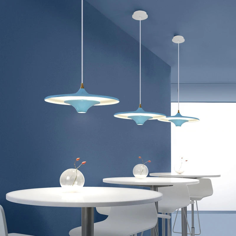 suspension led modernes simples et créatives nordiques - vue 3 sur 14
