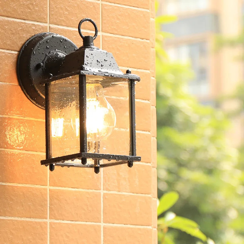 Applique extérieure étanche jardin Villa couloir aluminium extérieur mur porche lumière passerelle Simple balcon porte terrasse lampe - vue 6 sur 10