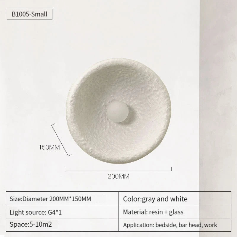 Wabi Sabi – applique murale LED Vintage en résine et verre - vue 3 sur 9