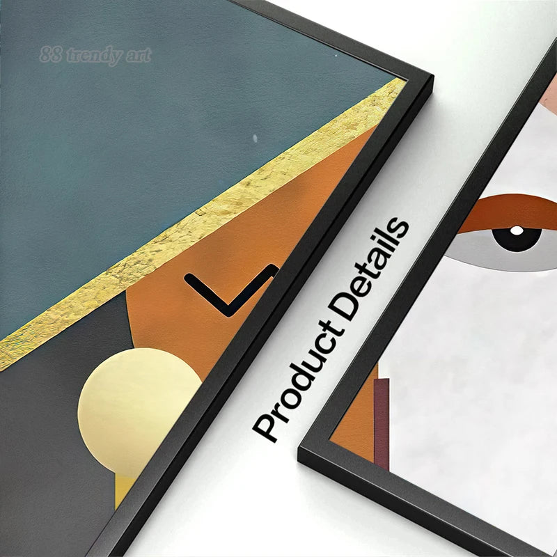 peintures abstraites avec personnages modernes pour décoration intérieure
