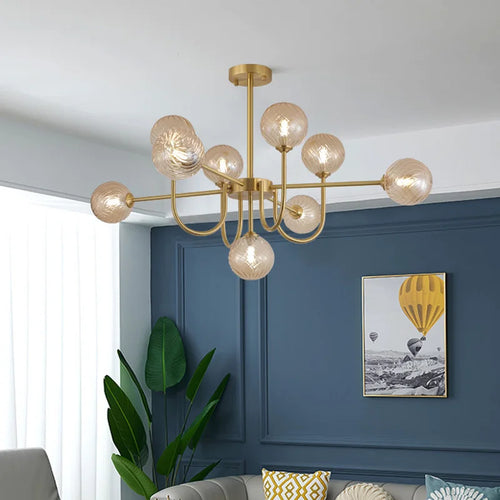 LED-Kronleuchter modernes Design in magischer Bohnenform - vue 5 sur 9