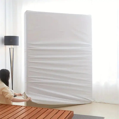 1pc 6-Sides Fully Enclosed Waterproof Mattress Cover With Zipper (Without Pillowcase), Dust-proof Mattress Protector Solid Color