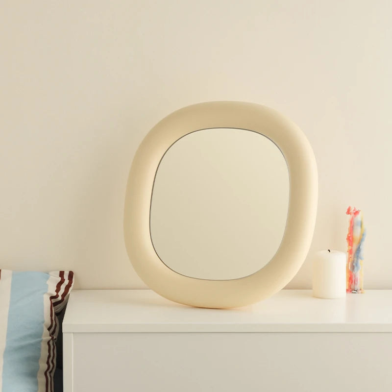 miroirs décoratifs ronds mignons pour maquillage suspendus à la main - vue 5 sur 8