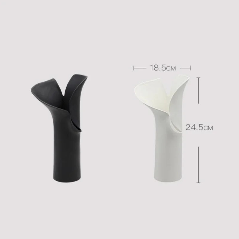 vase en céramique géométrique pour décoration et arrangements floraux - vue 6 sur 8