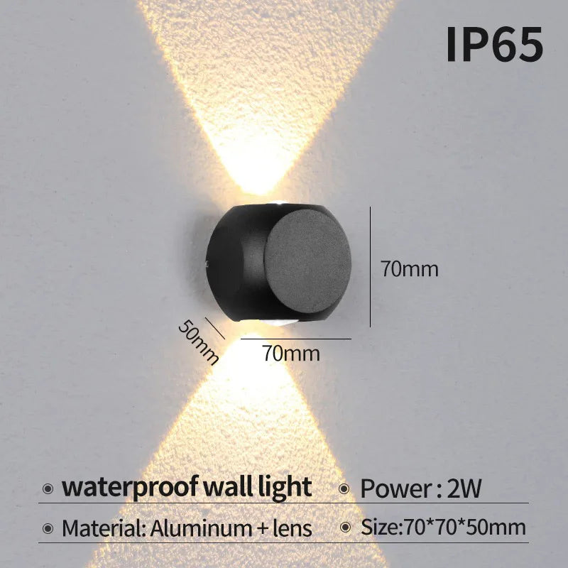 Moderne LED-Wandleuchte für Innen und Außen - vue 10 sur 12