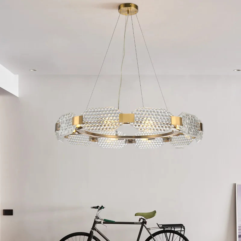 Kreativer moderner Glas-Kronleuchter für die Innendekoration - vue 3 sur 9