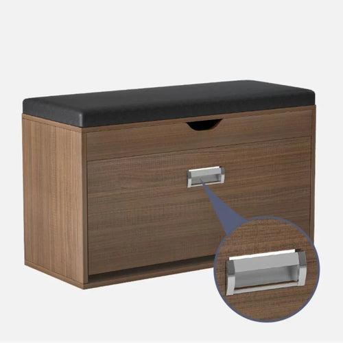 Home Shoe Cabinet with Bench, Anti-Dust Shoe Storage Bench, Multi-Layer Wooden Organizer with   Cushion and Stable Structure - vue 4 sur 13