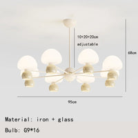 Moderne Kronleuchter aus Glas mit verstellbaren Metallleuchten