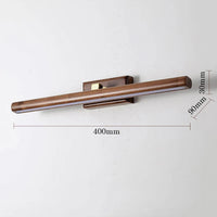 miroir de luxe en noyer led rotatif à 360° applique murale