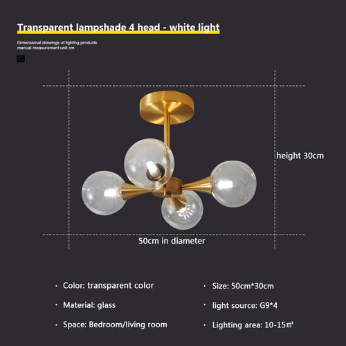 lustre moderne en verre pour un éclairage décoratif intérieur - vue 17 sur 24