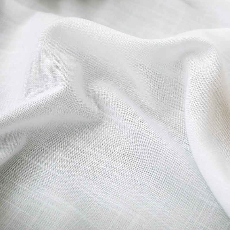 Voilage tulle imitation lin sur mesure grande hauteur