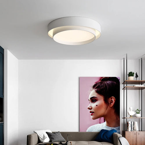 LED-Deckenleuchte minimalistisch rund für stilvolle Wohnraumbeleuchtung - vue 3 sur 7