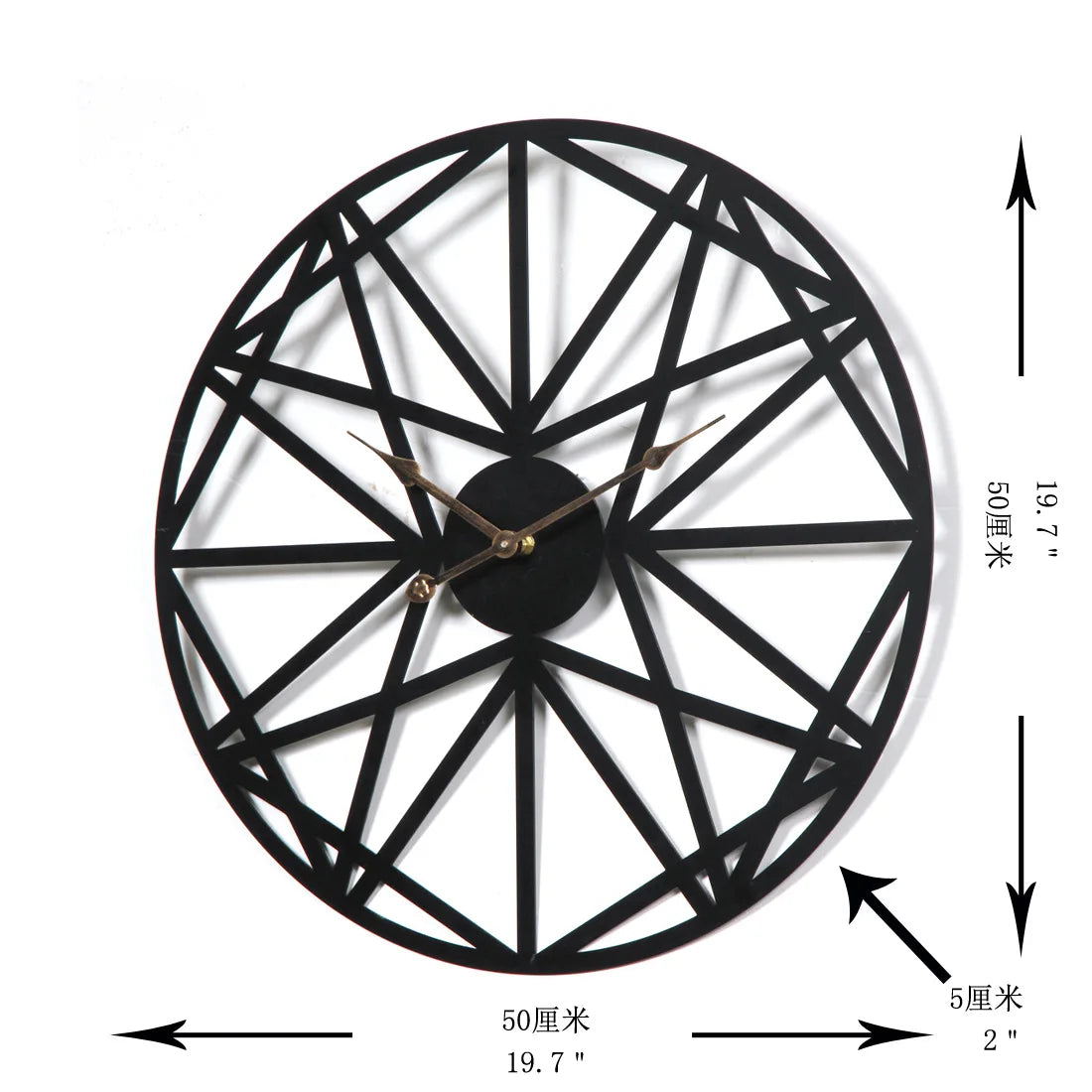 Creative Wall Clock for Living Room, Luxury, Modern, Simple Murals, Fashion