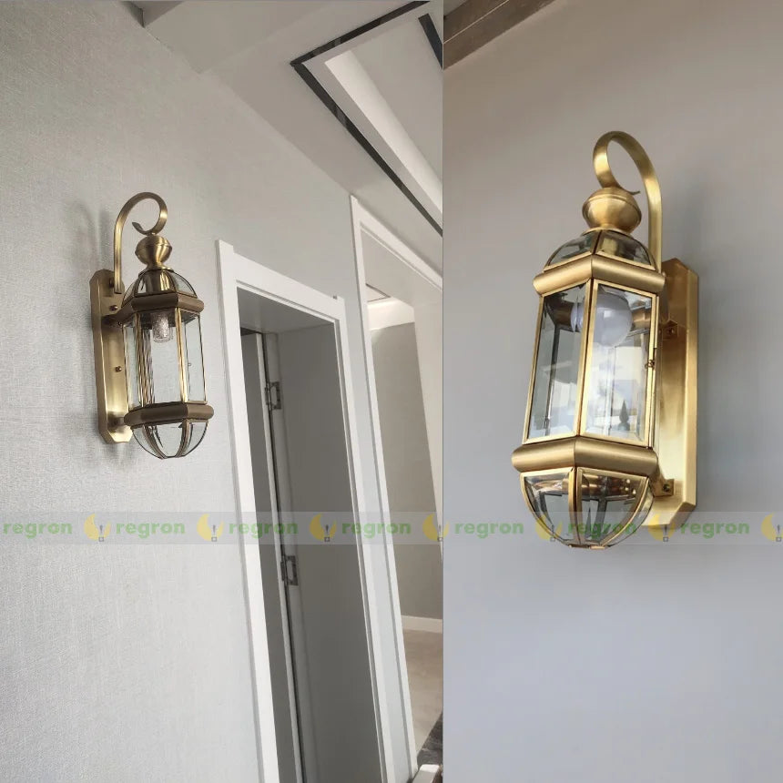 applique murale extérieure en cuivre étanche pour espace extérieur - vue 3 sur 9