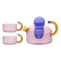 Théière papillon en verre borosilicate 500ml style élégant