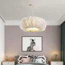 lustre led moderne avec plume décor pour éclairage intérieur