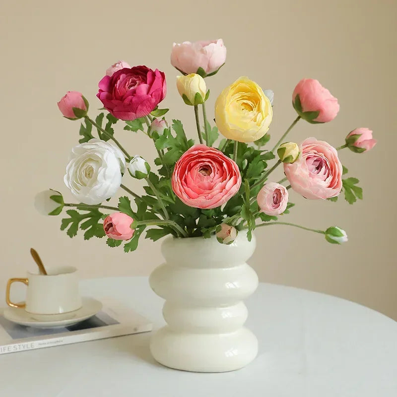 fleurs artificielles en soie pour décoration de jardin et balcon - vue 3 sur 12