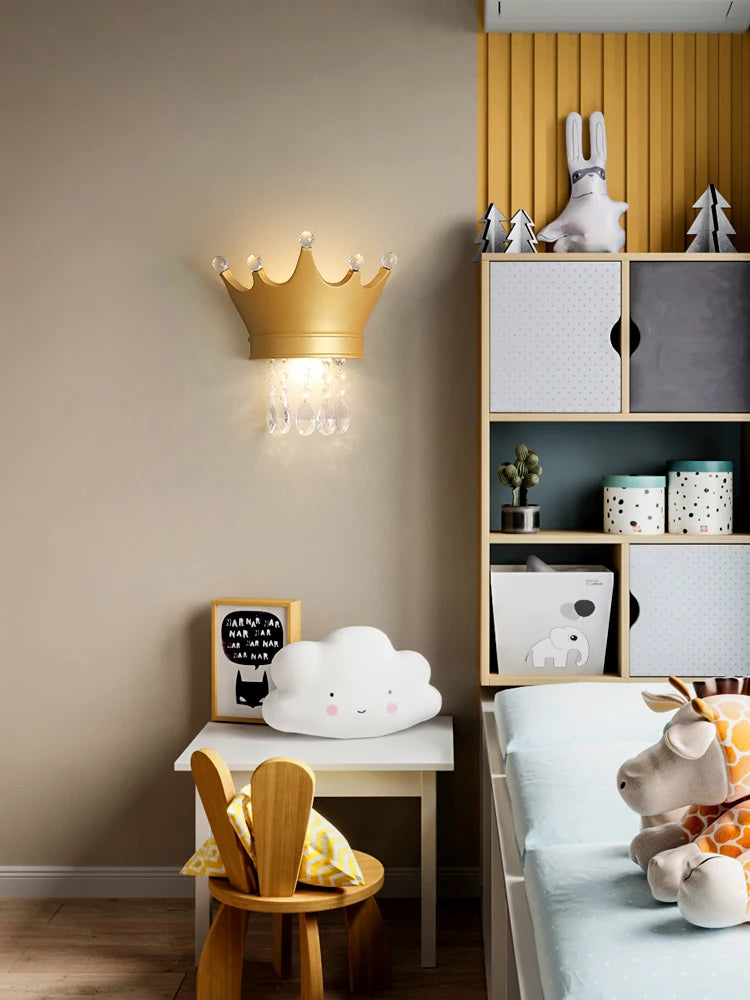 applique murale couronne nordique en résine pour chambre enfant mignonne - vue 5 sur 12