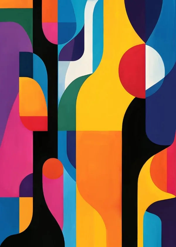Peinture abstraite pour décoration murale artistique élégante