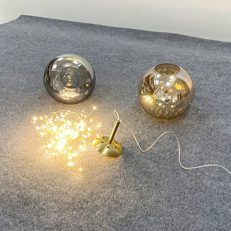 Suspension design LED de luxe en verre - vue 6 sur 14