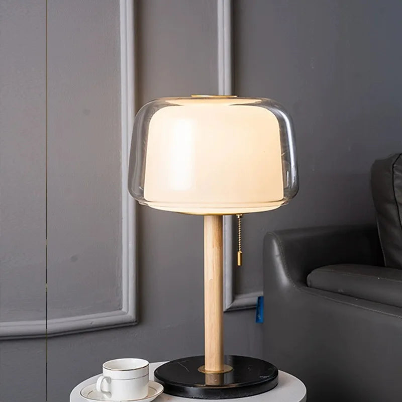 lampe de chevet design moderne en verre pour décoration élégante - vue 5 sur 7