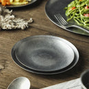 Assiette plate acier inoxydable style industriel camping