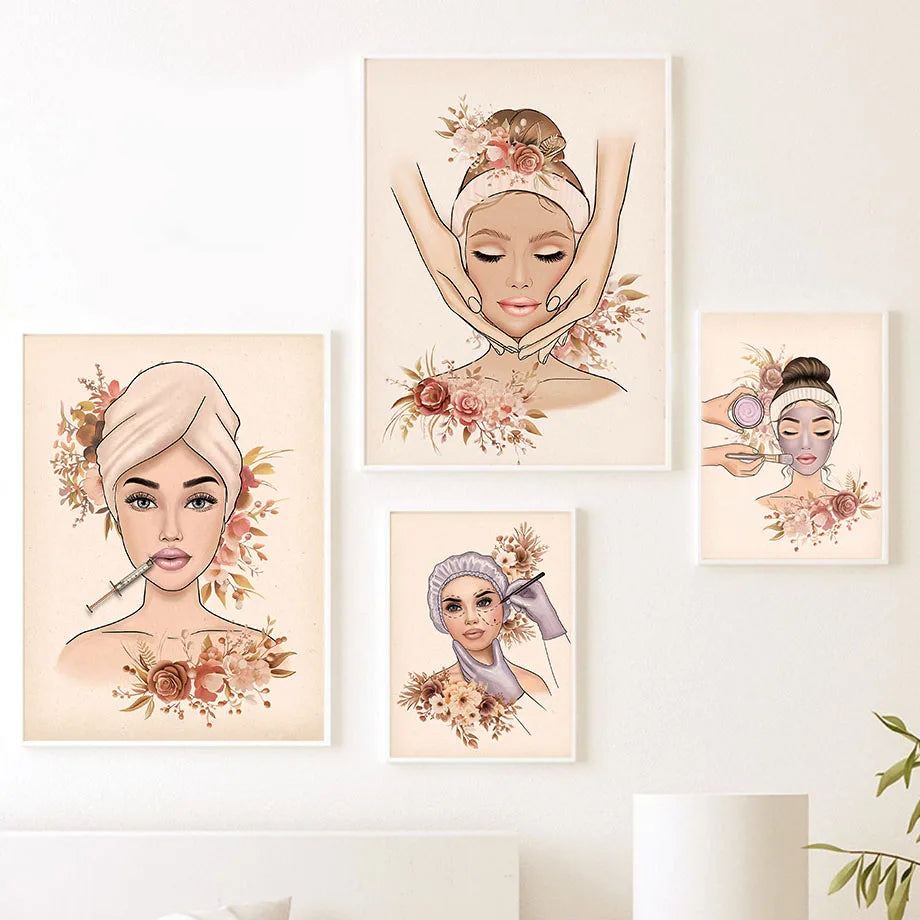 salon de beauté femme art mural nordique décor médical - vue 6 sur 7