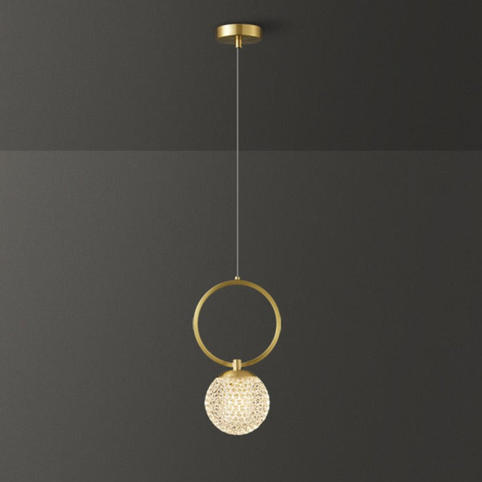 Suspension design LED luxury en verre cristal Ball - vue 7 sur 9