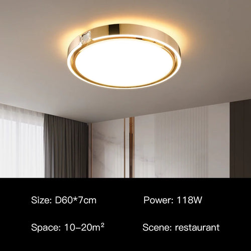 Moderner Deckenleuchte mit luxuriösem Ringdesign für den Innenbereich - vue 9 sur 12