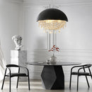 suspension créative en cristal hémisphère pour intérieur élégant