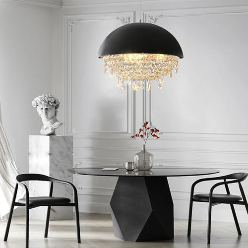 suspension créative en cristal hémisphère pour intérieur élégant - vue 7 sur 18