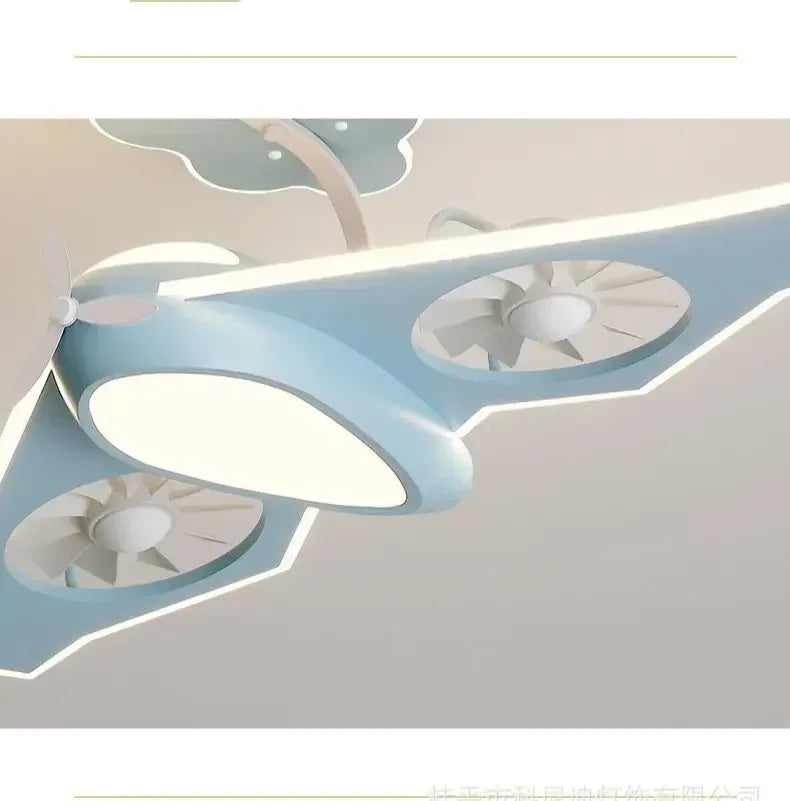 plafonnier ventilateur électrique pour chambre d'enfants design moderne - vue 4 sur 9