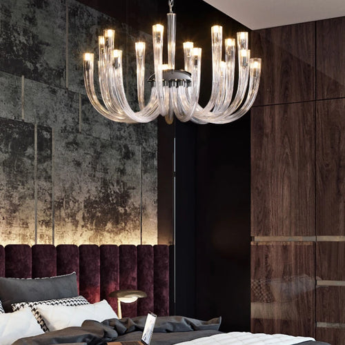 lustre de style européen moderne en verre de luxe