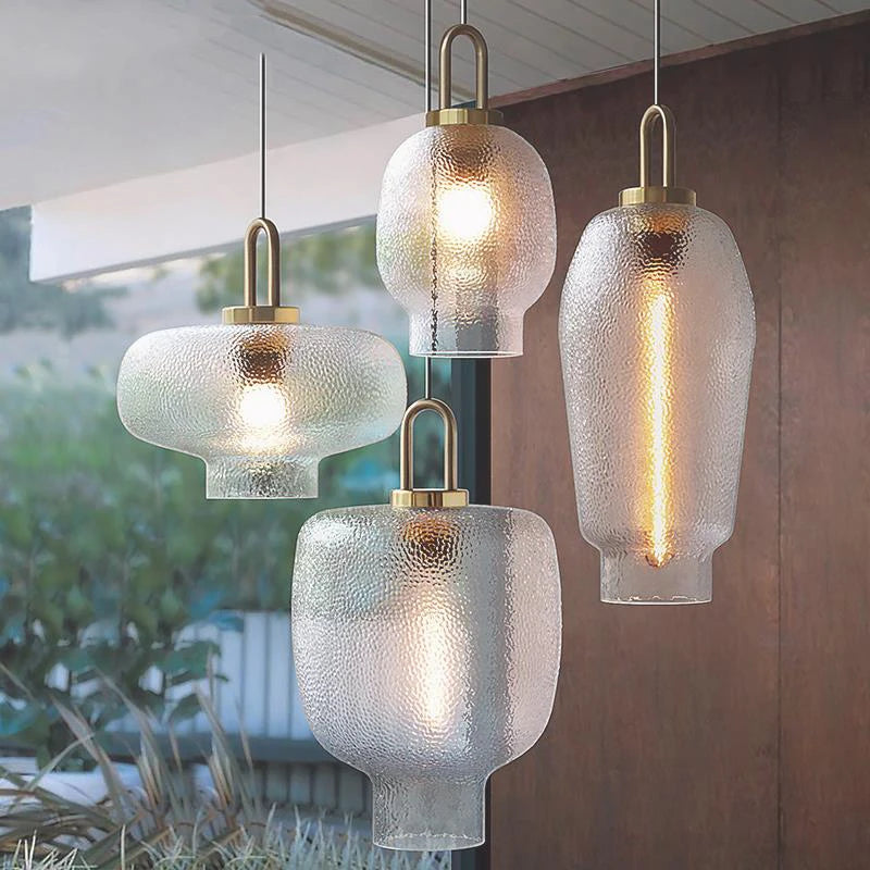 lustre en verre minimaliste au style luxueux et léger - vue 2 sur 10