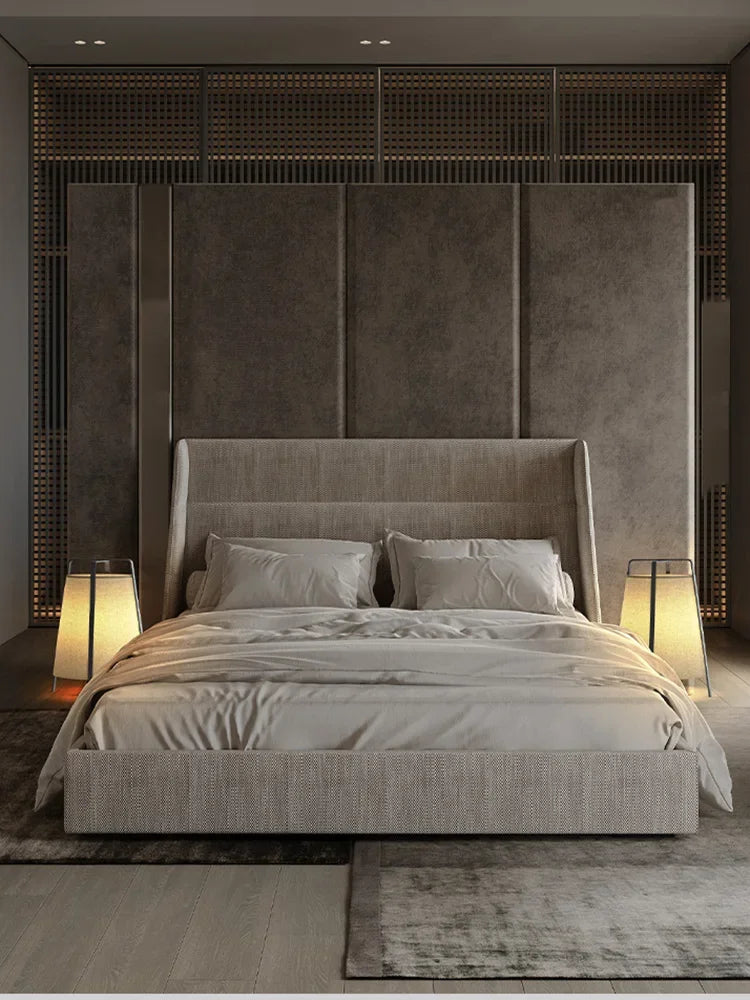 lampadaire led en tissu rétro japonais design moderne décoratif - vue 5 sur 7