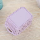 panier de rangement portable en rotin et plastique pour divers articles