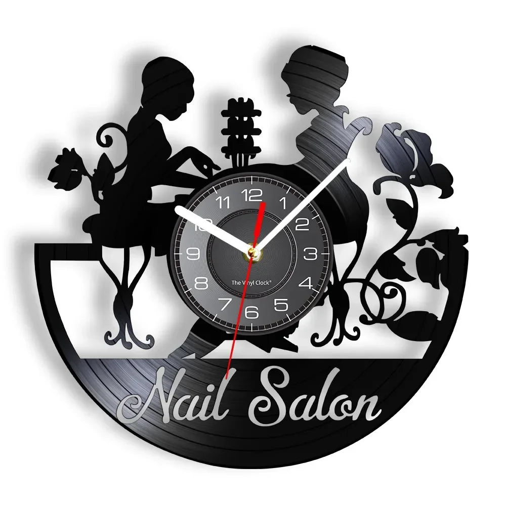 horloge murale vinyle pour salon de manucure et beauté - vue 18 sur 31
