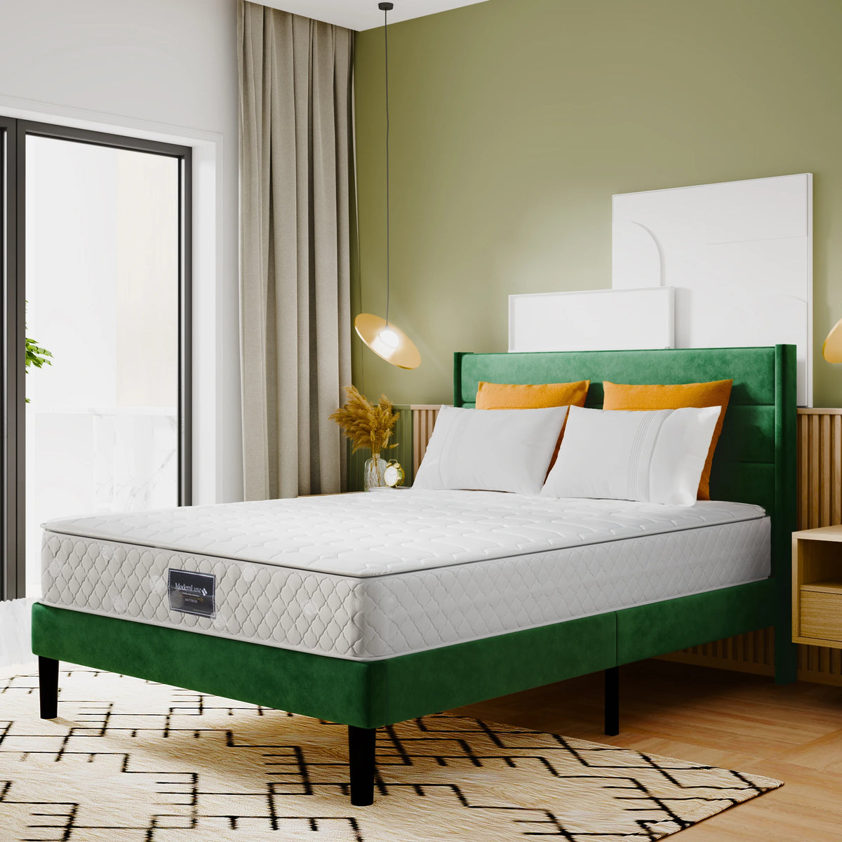 Spring core mattress, 7 zones cold foam mattress, pocket Spring Bay, 160x200cm, 100% Oeko-Tex tested microfas - vue 6 sur 6