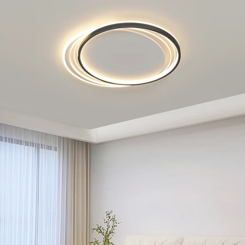 Nordique plafond moderne à LEDs décorations d'éclairage lustres à la maison salon salle à manger cuisine Restaurant créatif rond décor lampes - vue 4 sur 12