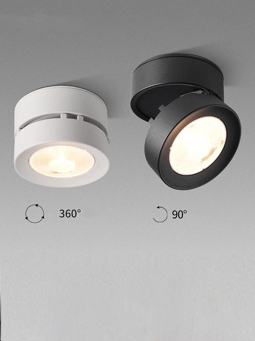 Faltbarer LED-Einbauspot aus Aluminium für Zuhause oder Büro - vue 3 sur 12