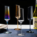 Verres à champagne biseautés style nordique changeant