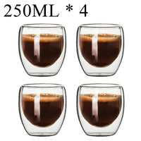 Tasses verre double paroi isolantes style moderne