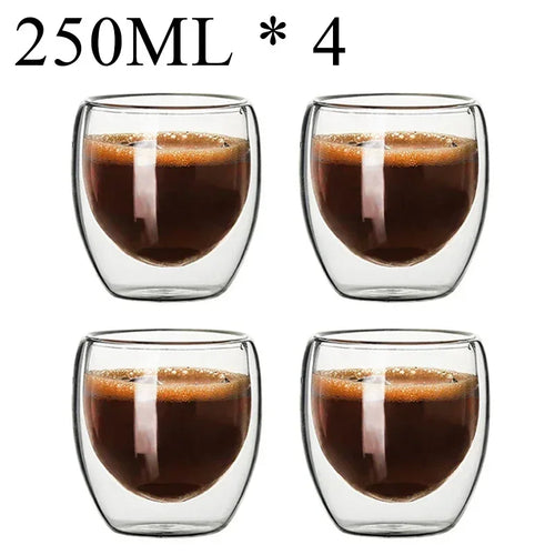 Tasses verre double paroi isolantes style moderne