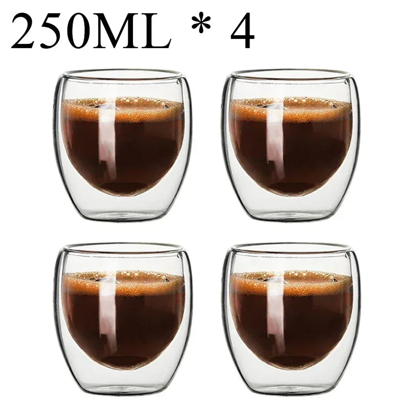 Tasses verre double paroi isolantes style moderne