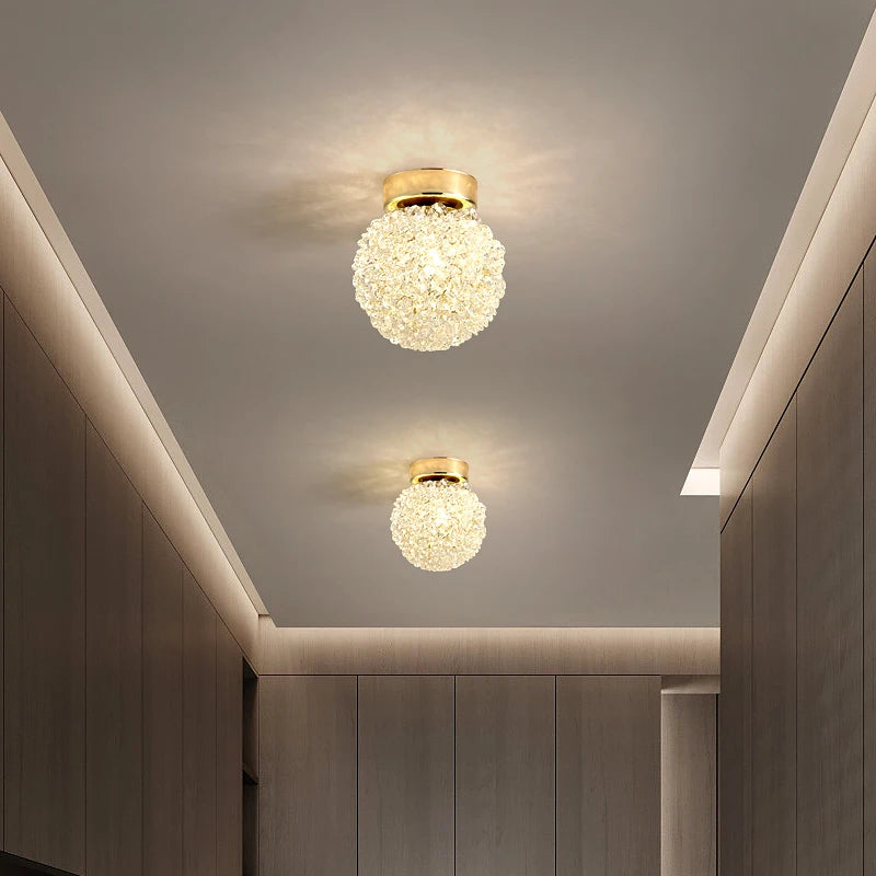 Moderne Kristall-Pendelleuchte mit verstellbarem Metallkabel - vue 3 sur 12
