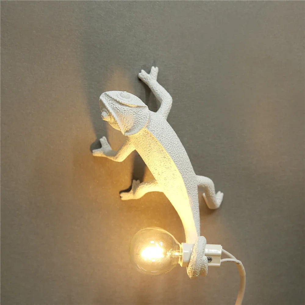 veilleuse lézard nordique lampe décorative moderne en résine - vue 6 sur 11