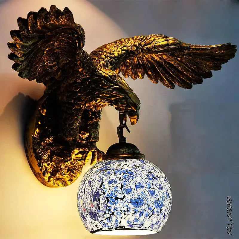 Wandleuchte Eagle Boho Retro Kunstvolle Dekoration - vue 4 sur 18